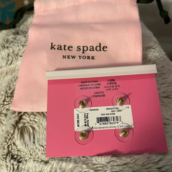 Kate Spade rise and shine stud earrings - Picture 6 of 6